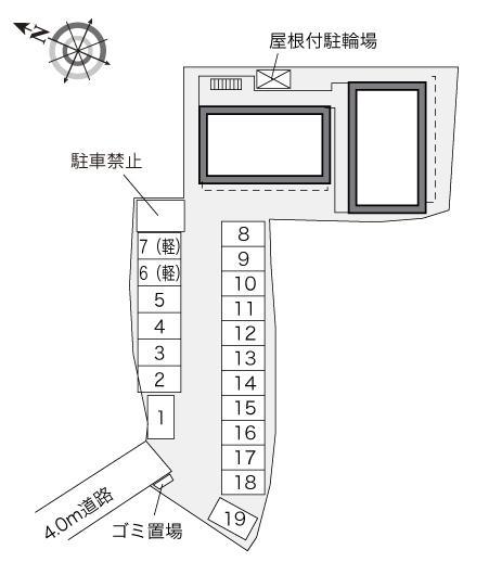 小室(29953)の駐車配置図