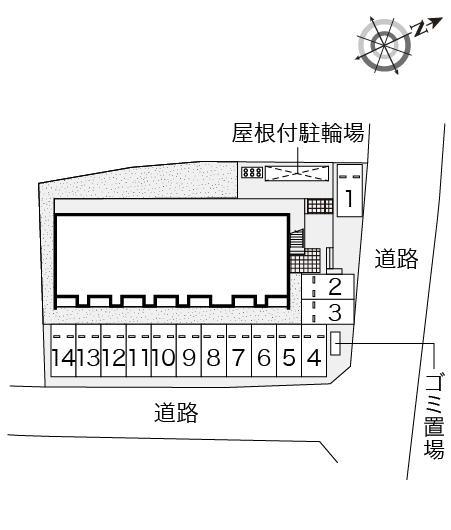 クレイノ大曲イレブン(55790)の駐車配置図