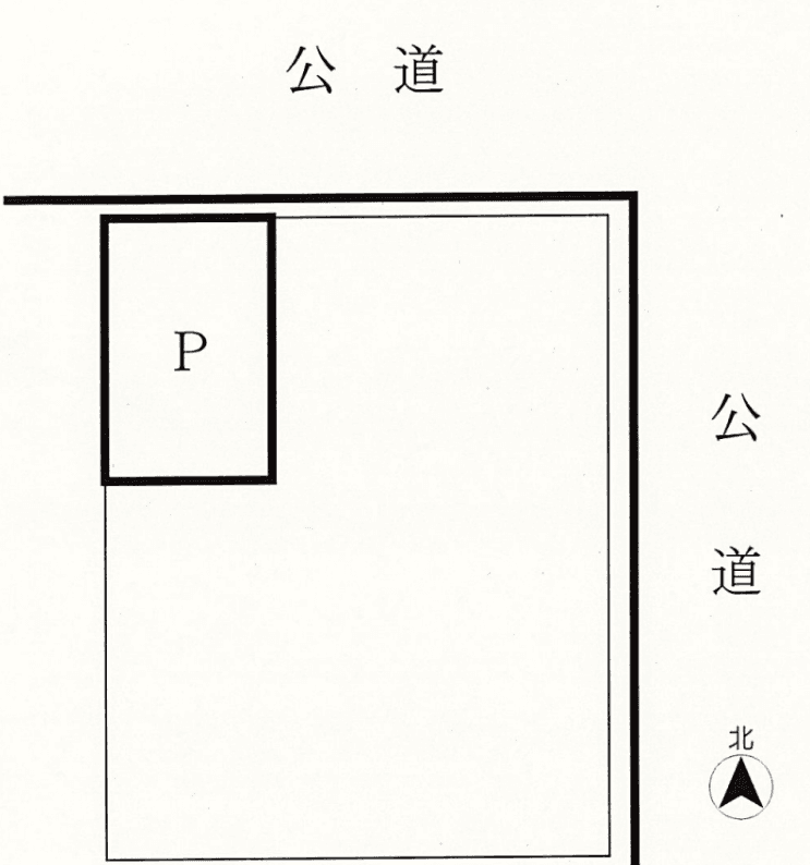 岩渕邸駐車場の駐車配置図