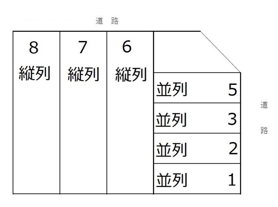 樋先駐車場の駐車配置図