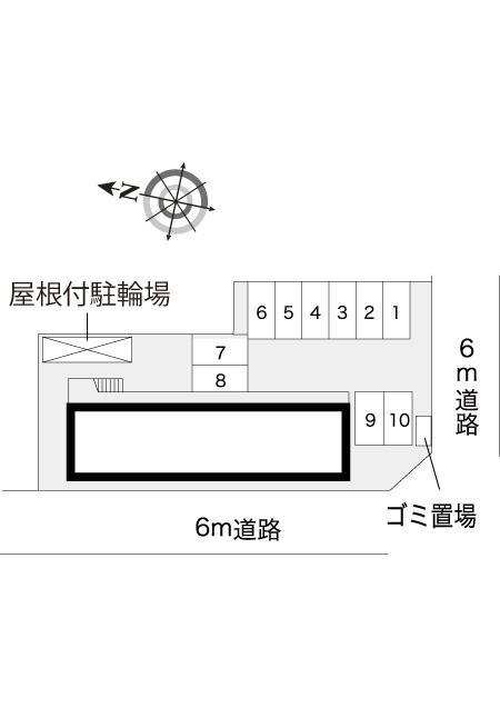 シャルマン北越谷(7555)の駐車配置図