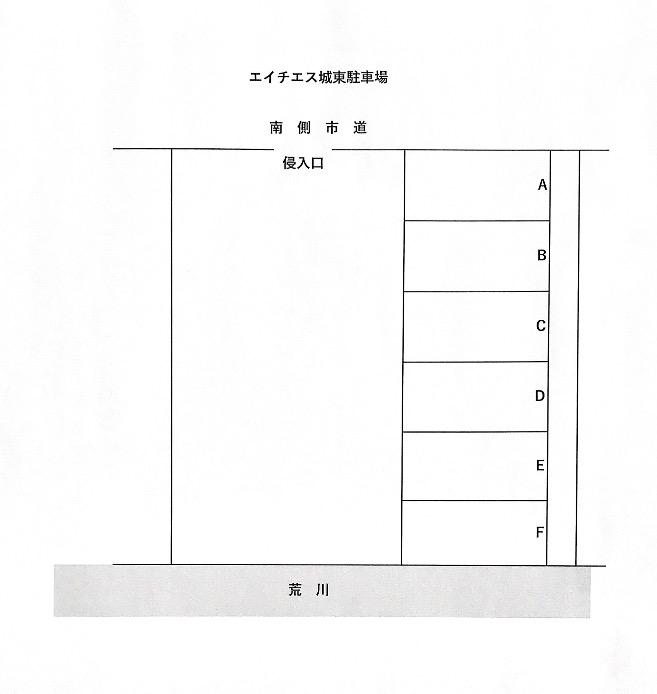 エイチエス城東駐車場の駐車配置図