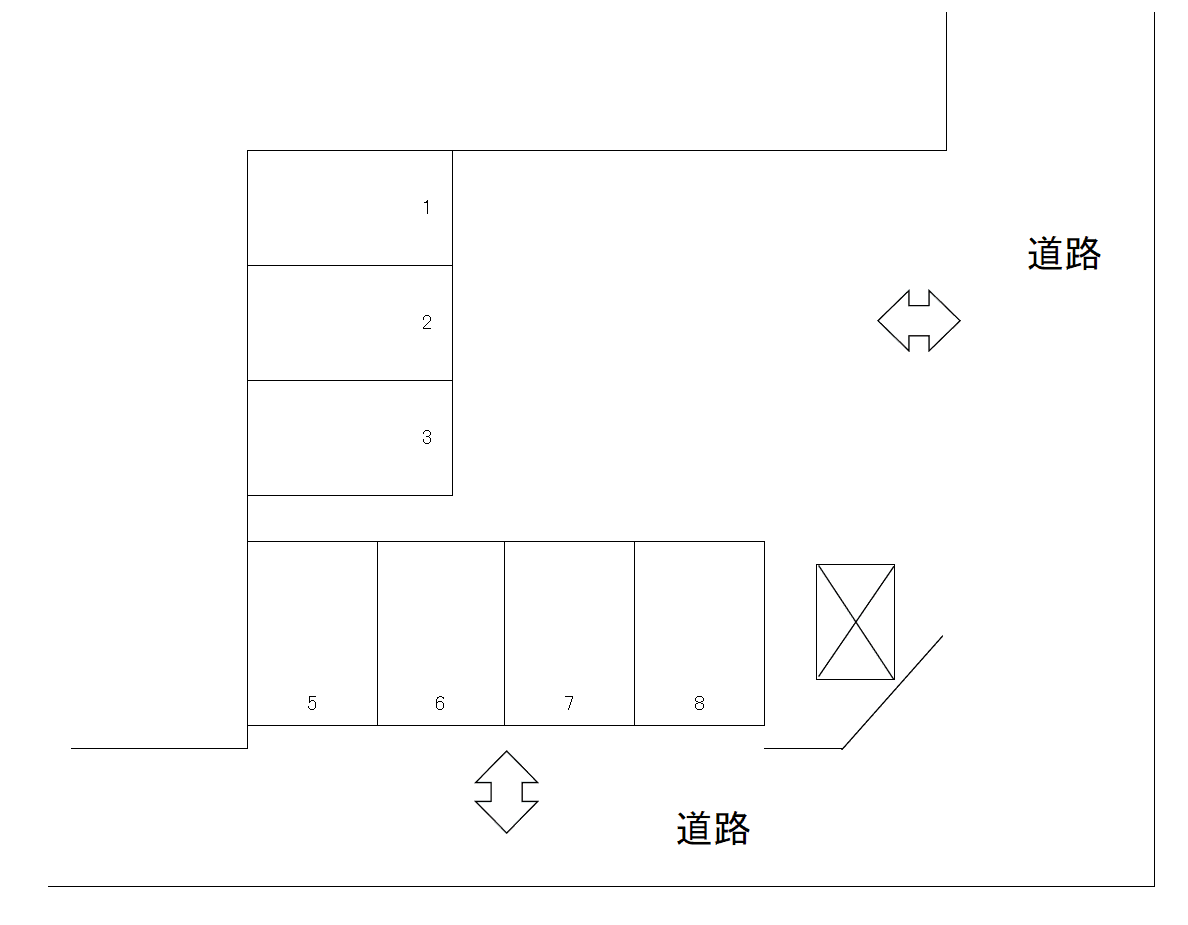 月輪三丁目駐車場の駐車配置図