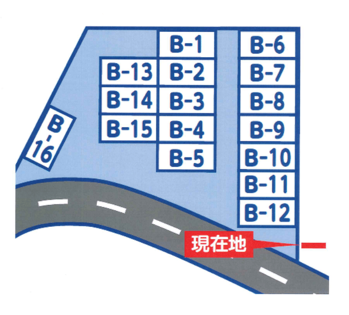 大桑原パーキングⅡの駐車配置図