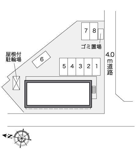 ラフィネ北町(27590)の駐車配置図