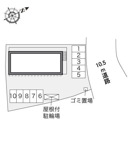ウイング朝日ヶ丘(34720)の駐車配置図