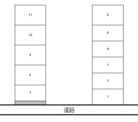 月が丘一丁目駐車場の駐車配置図