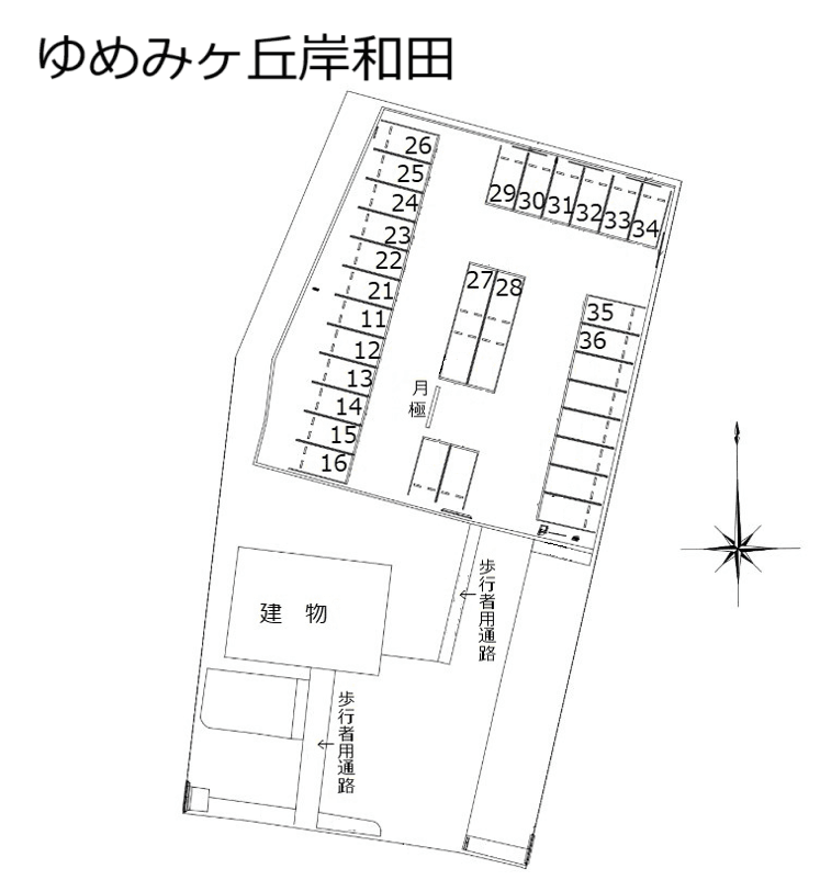 ゆめみヶ丘岸和田の駐車配置図