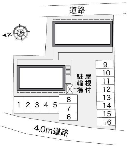 喜多(36041)の駐車配置図