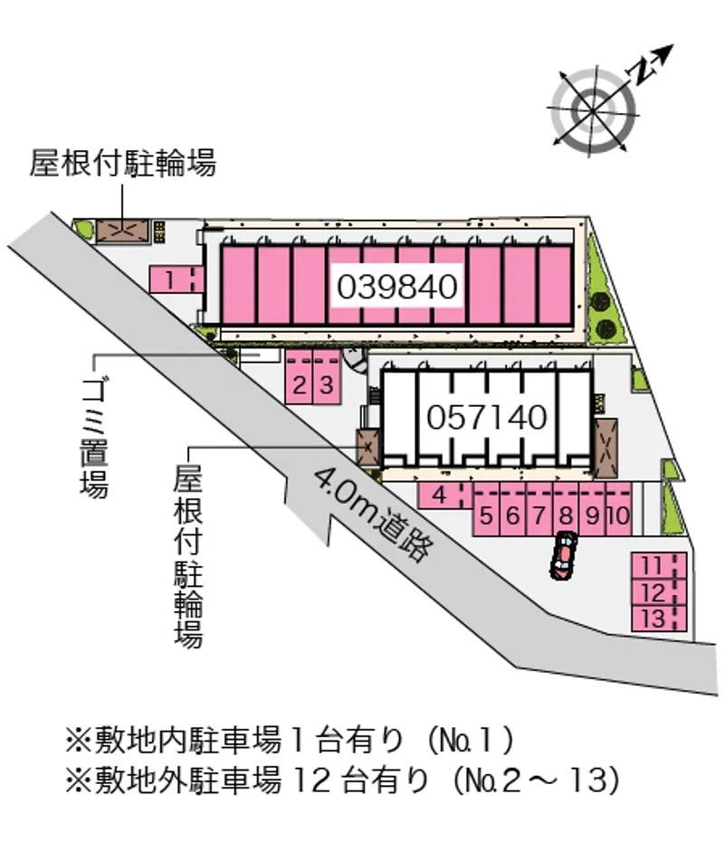 アークトゥルス(39840) 敷地外駐車場の駐車配置図