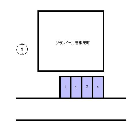 グランドール曽根東町の駐車配置図