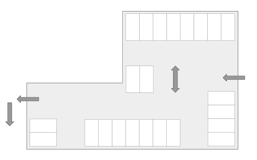 東淀川豊新駐車場の駐車配置図