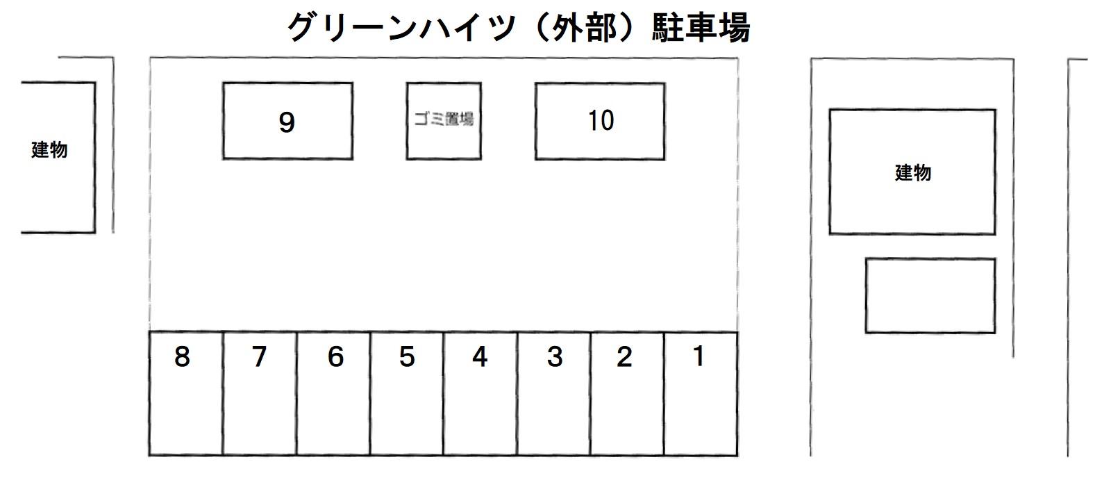 グリーンハイツ（外部）駐車場の駐車配置図