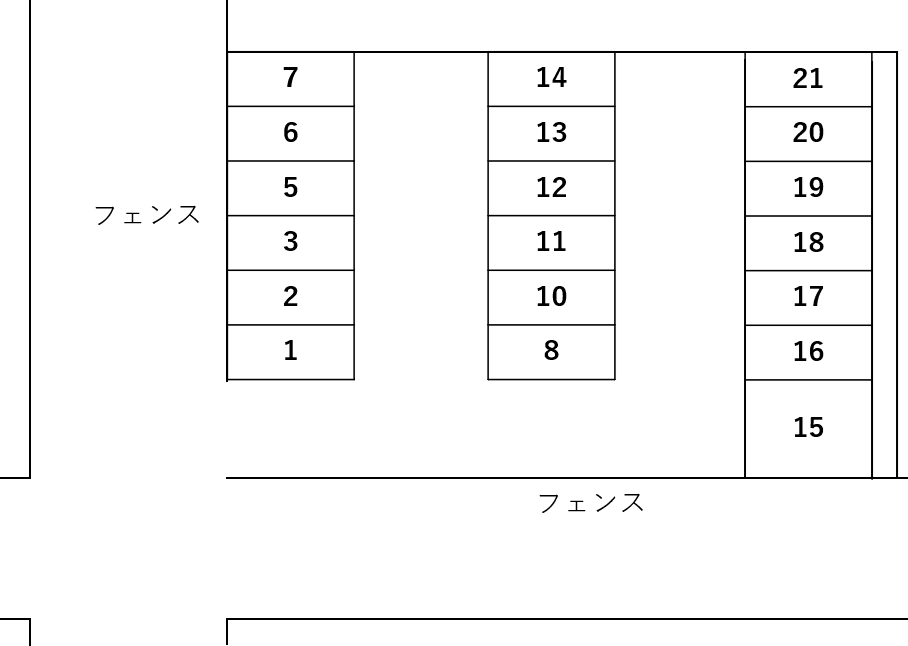 塩焼第１パーキングの駐車配置図