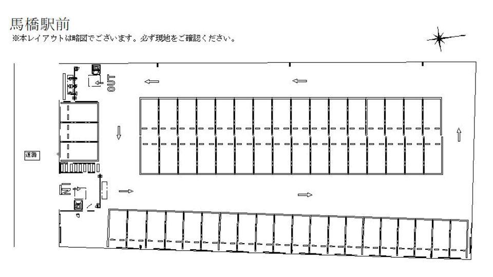 馬橋駅前の駐車配置図