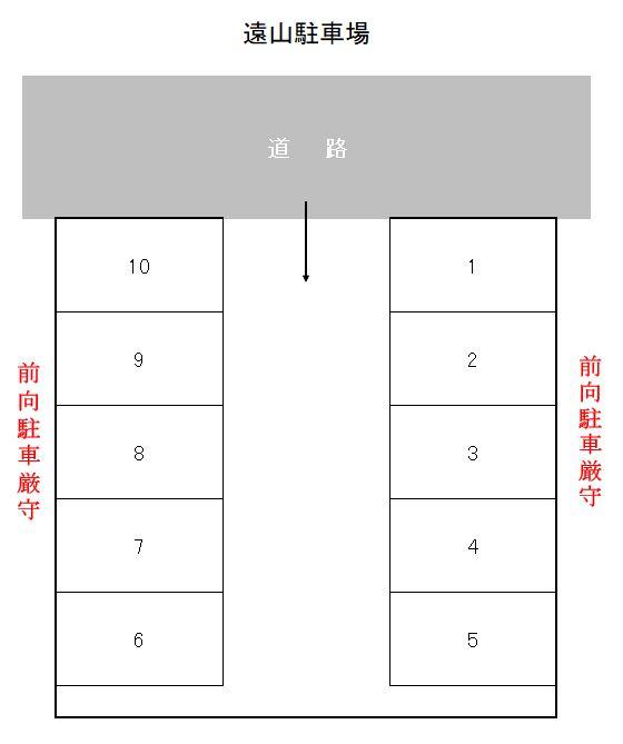 遠山駐車場の駐車配置図