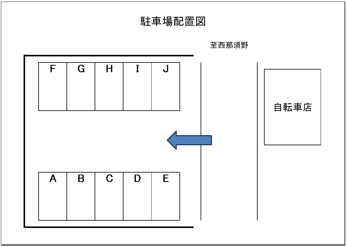 元町月極駐車場の駐車配置図