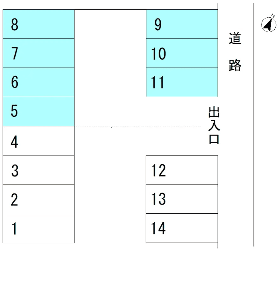 伊藤鈴木月極駐車場（伊藤様)の駐車配置図