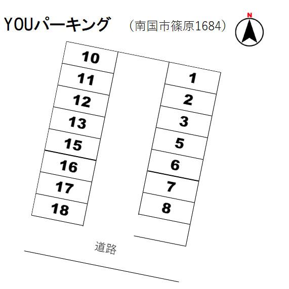 YOUパーキングの駐車配置図
