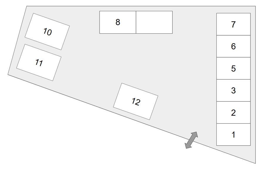 飛の台駐車場の駐車配置図