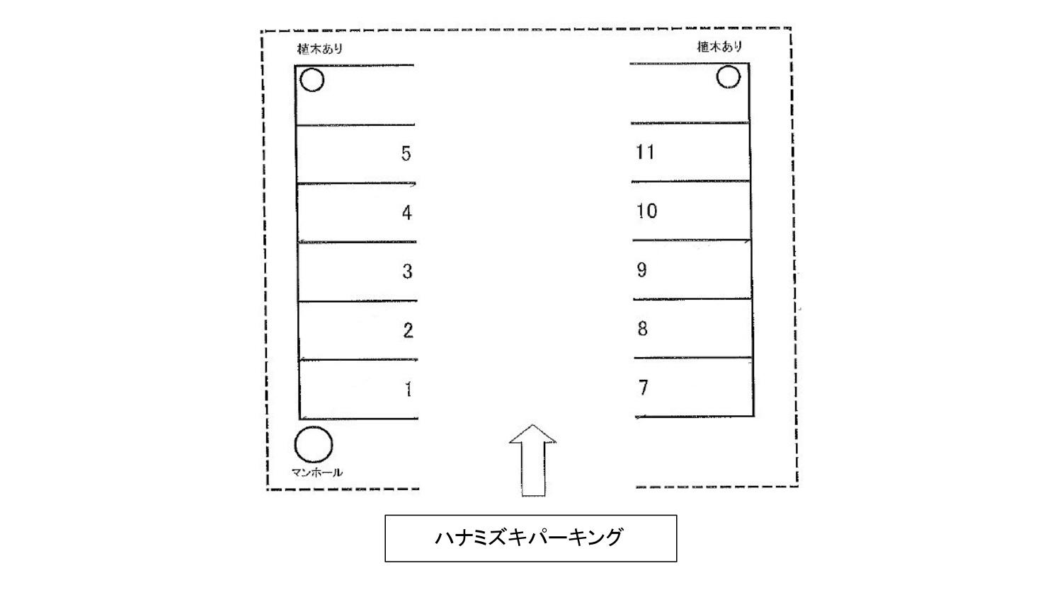 ハナミズキパーキングの駐車配置図