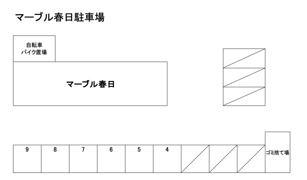 マーブル春日の駐車配置図