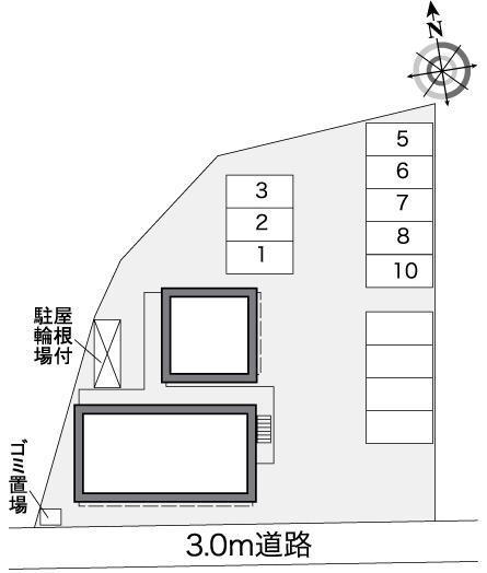 新堂(25014)の駐車配置図