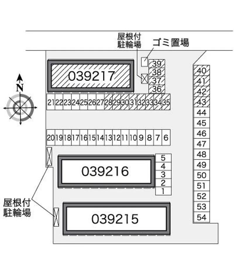 メゾンＴ　Ｃ(39217)　敷地外駐車場の駐車配置図
