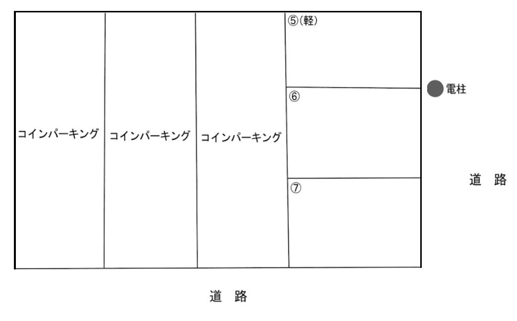 禅昌寺1丁目ガレージの駐車配置図
