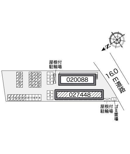 田島Ⅱ(27448)の駐車配置図