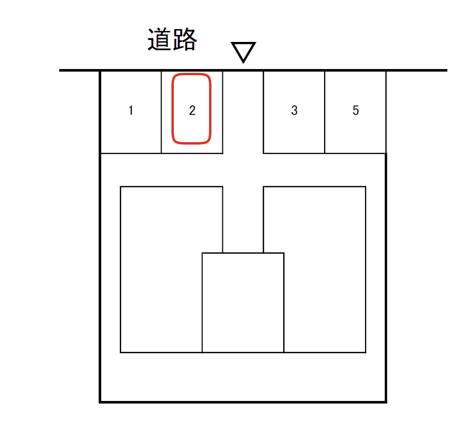 サンガーデン大宝の駐車配置図