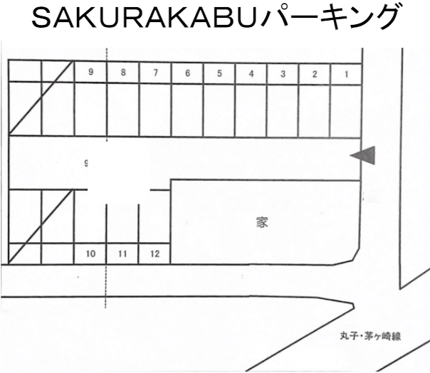 ＳＡＫＵＲＡＫＡＢＵパーキングの駐車配置図