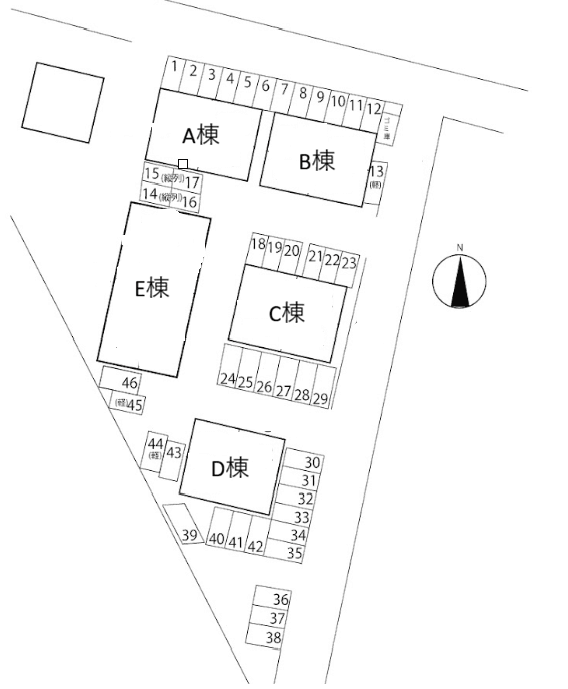 アリーズ牛津ケ丘の駐車配置図