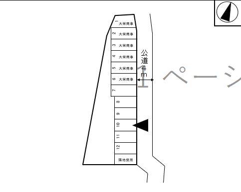 上和田ＥＴパーキングの駐車配置図
