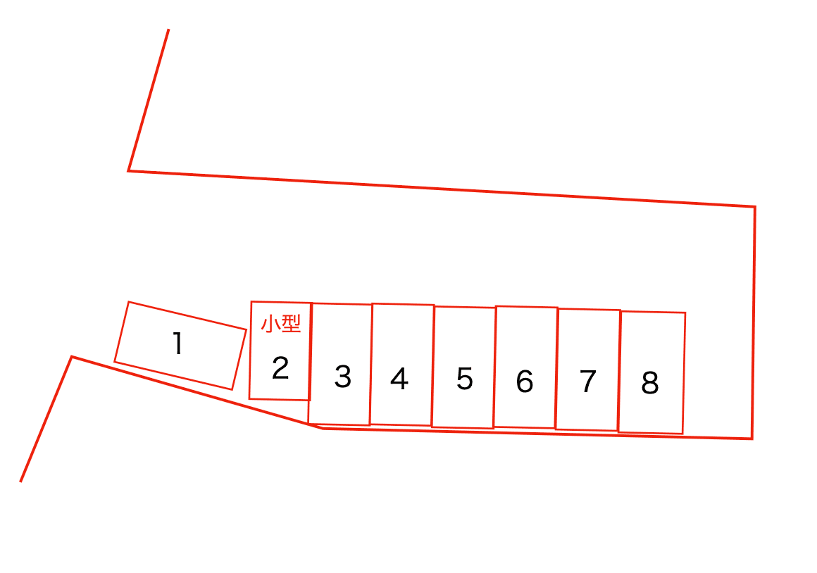 日本車庫　上篠崎ニ丁目駐車場の駐車配置図
