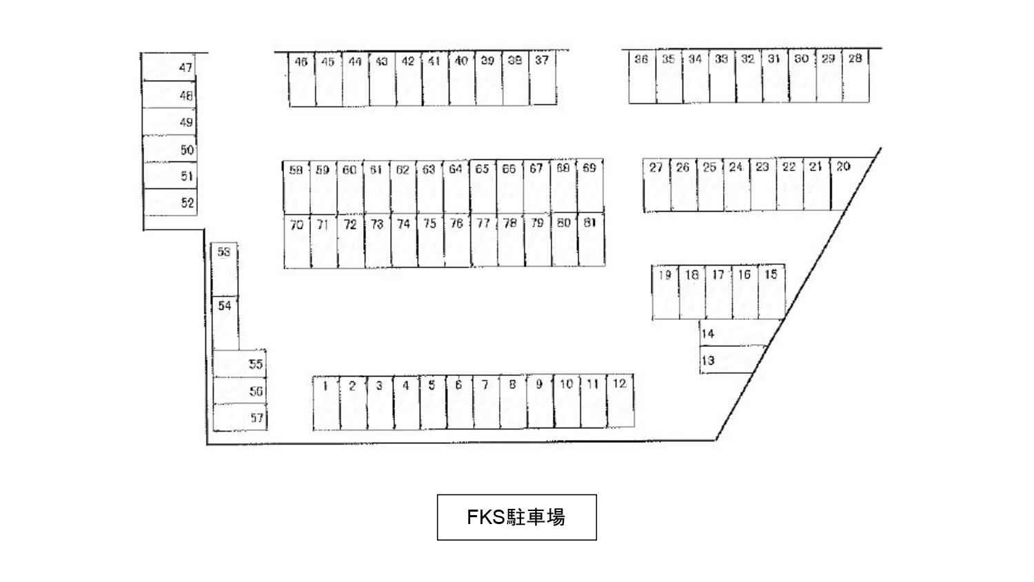 ＦＫＳ駐車場の駐車配置図