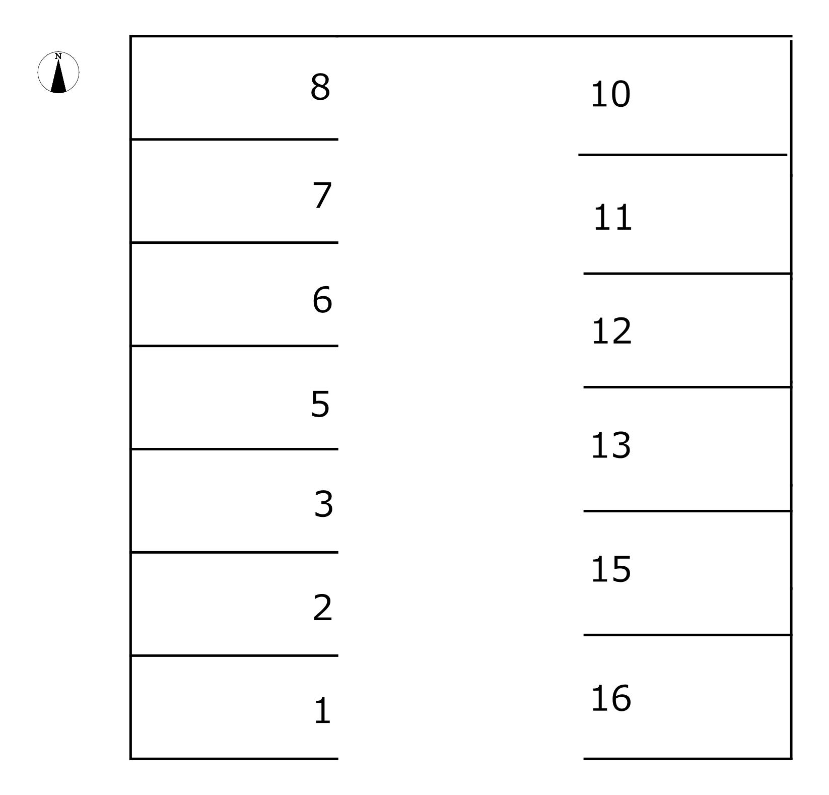 569八神町駐車場の駐車配置図
