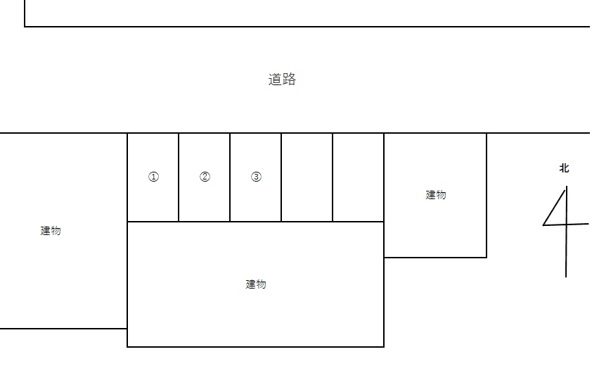 上郷駐車場の駐車配置図