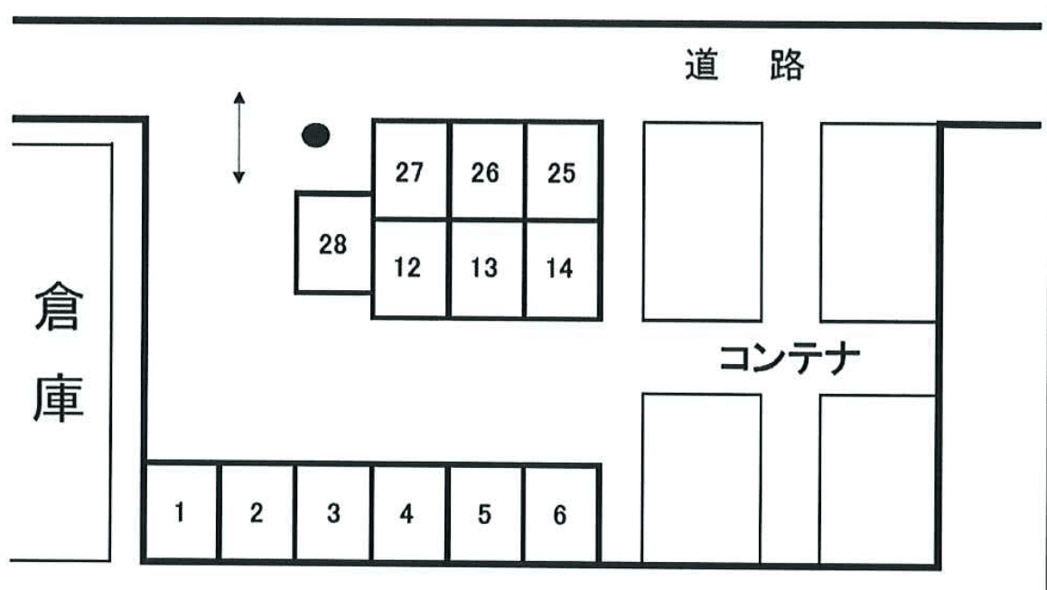 高橋久第２駐車場の駐車配置図