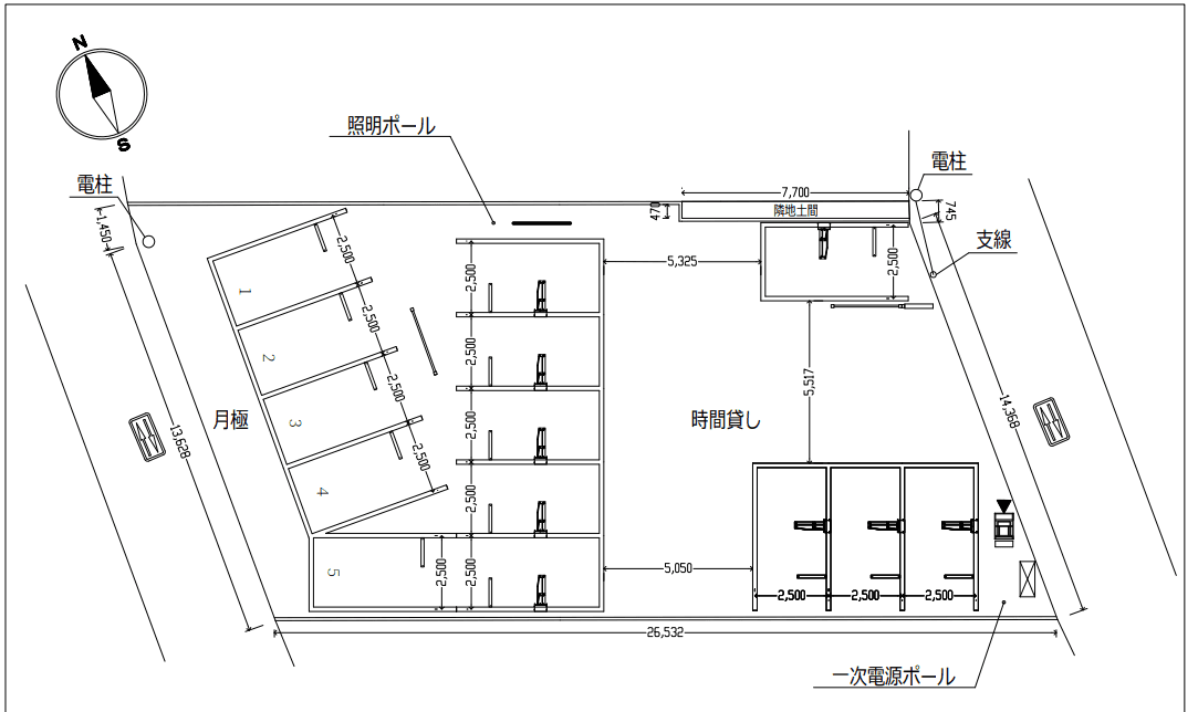 ＫＦ－Ｐａｒｋ　河原町の駐車配置図