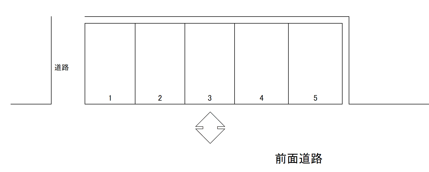中央二丁目K駐車場の駐車配置図