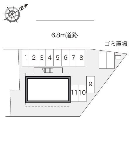ラフィネ　丸山(20486)の駐車配置図