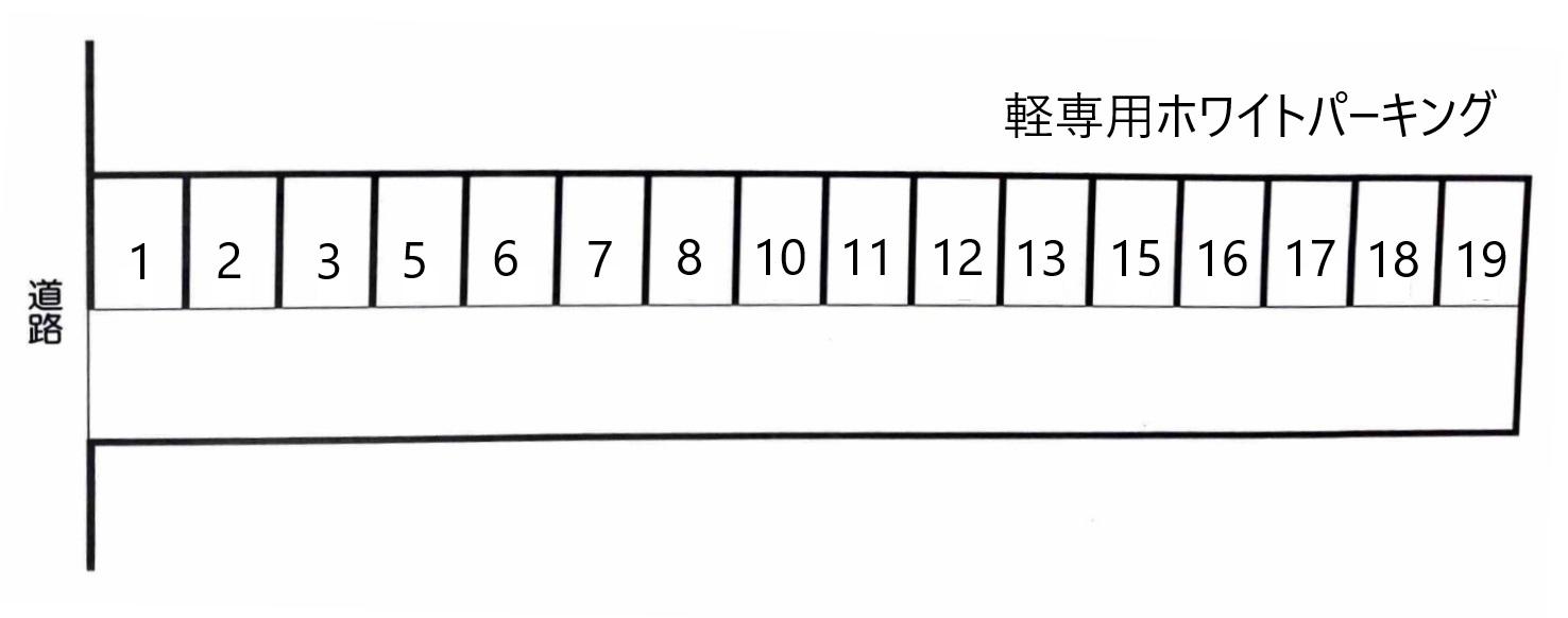 軽専用ホワイトパーキングの駐車配置図
