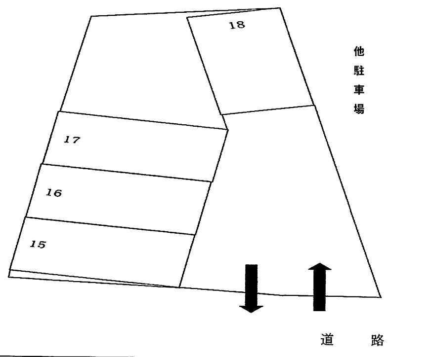 東鳴水１丁目第２パーキングの駐車配置図