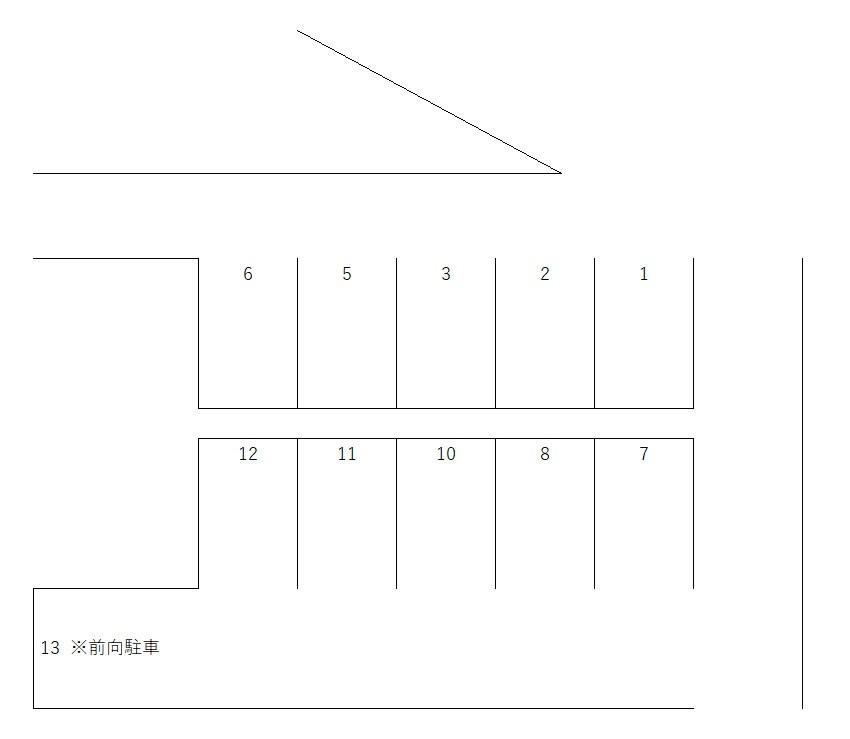 南3丁目駐車場の駐車配置図