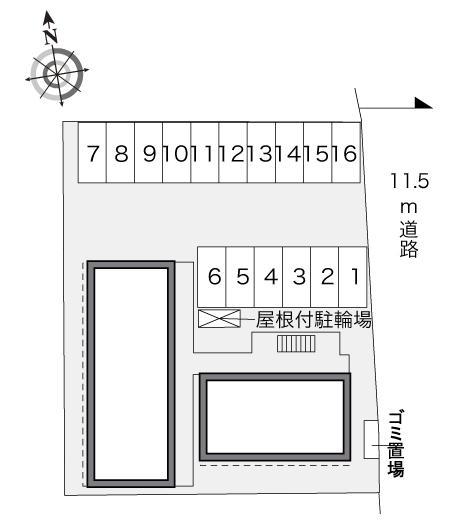 市原Ｃ(32736)の駐車配置図
