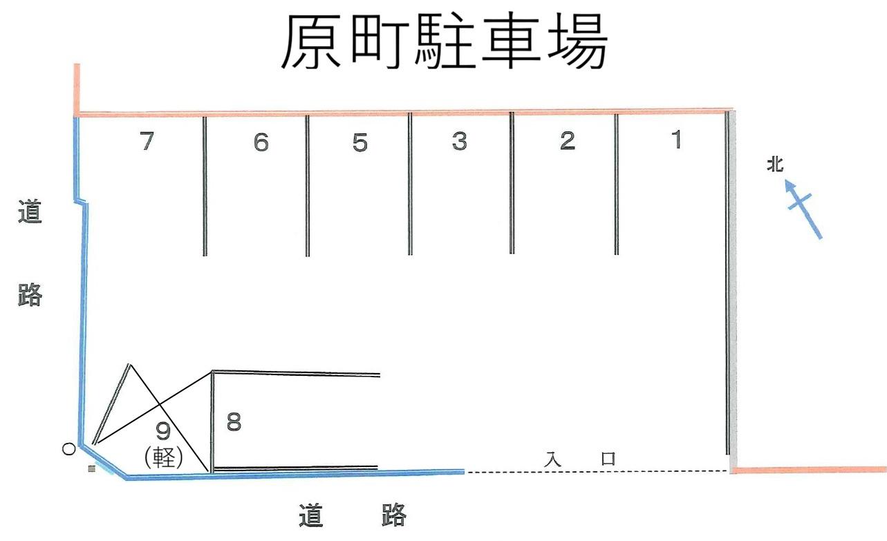 原町駐車場の駐車配置図