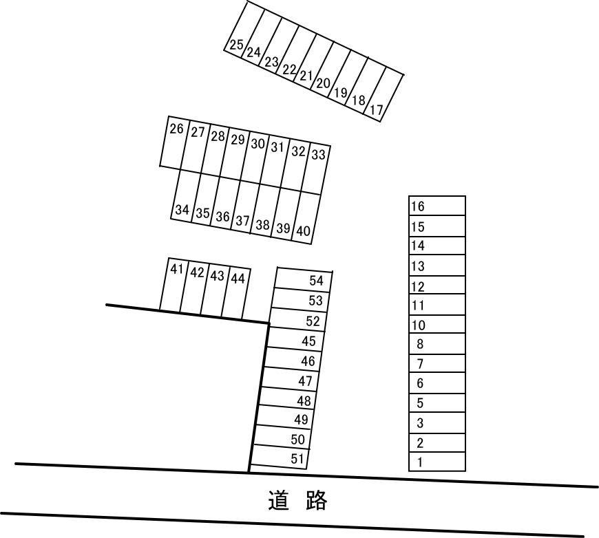 春日月極駐車場の駐車配置図