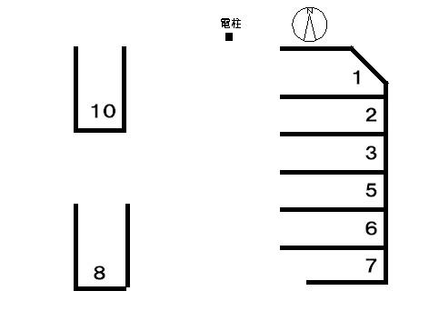 358青池町駐車場の駐車配置図