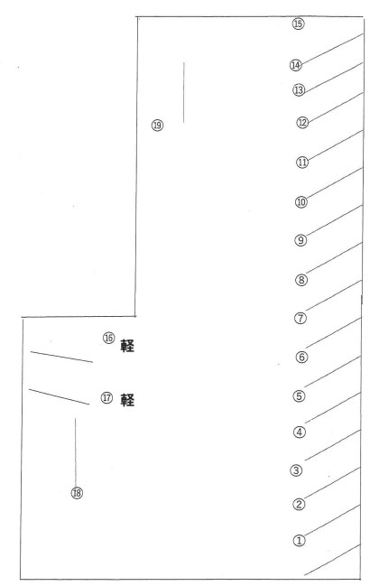 TNﾊﾟｰｷﾝｸﾞの駐車配置図